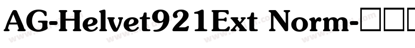 AG-Helvet921Ext Norm字体转换